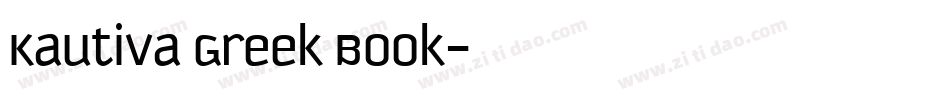 Kautiva Greek Book字体转换